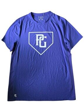 PERFECT GAME Triple Play Short Sleeve Training Tee Purple Men's Medium Active